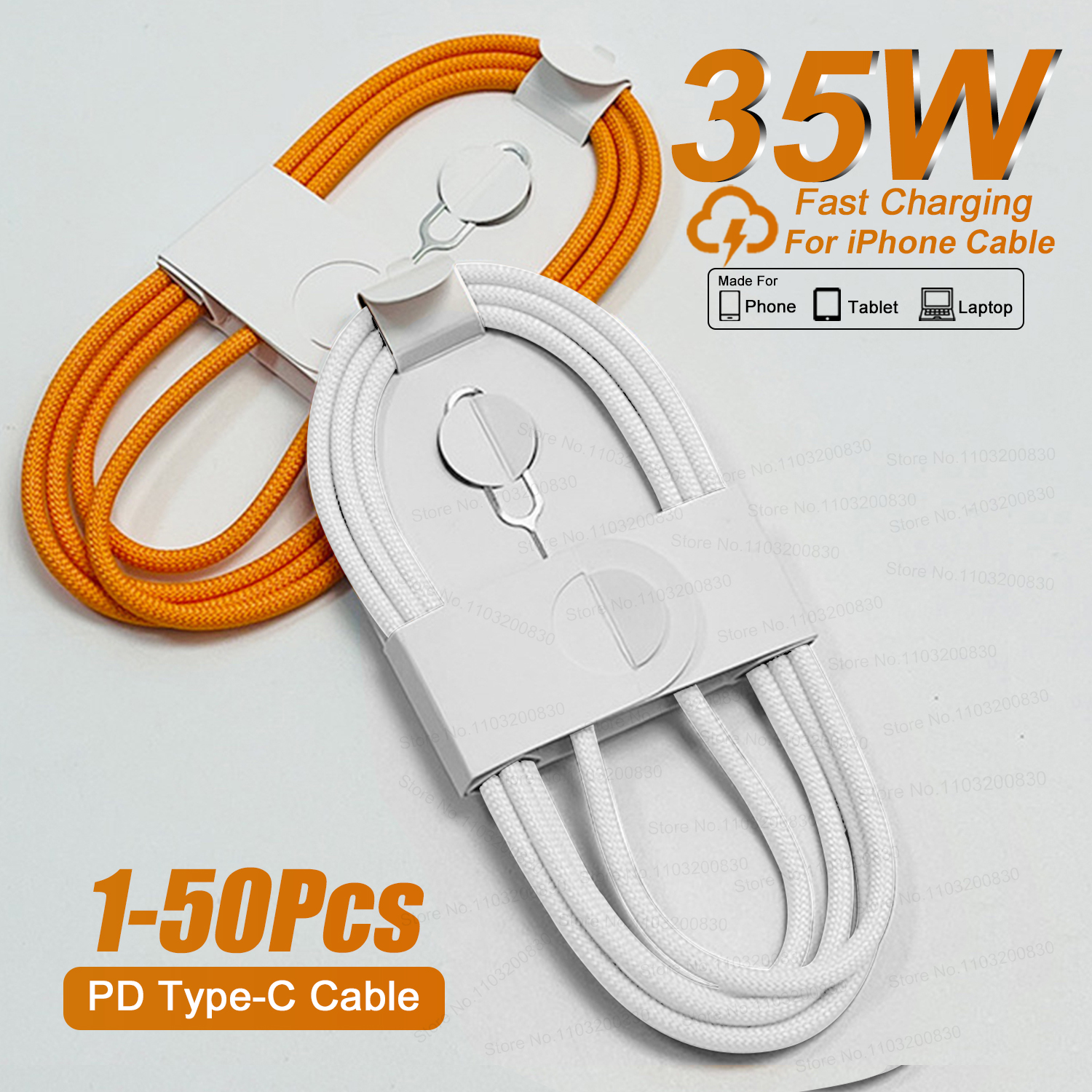 Phone Accessories Online - 1-50Pcs 35W Type-C to Type C