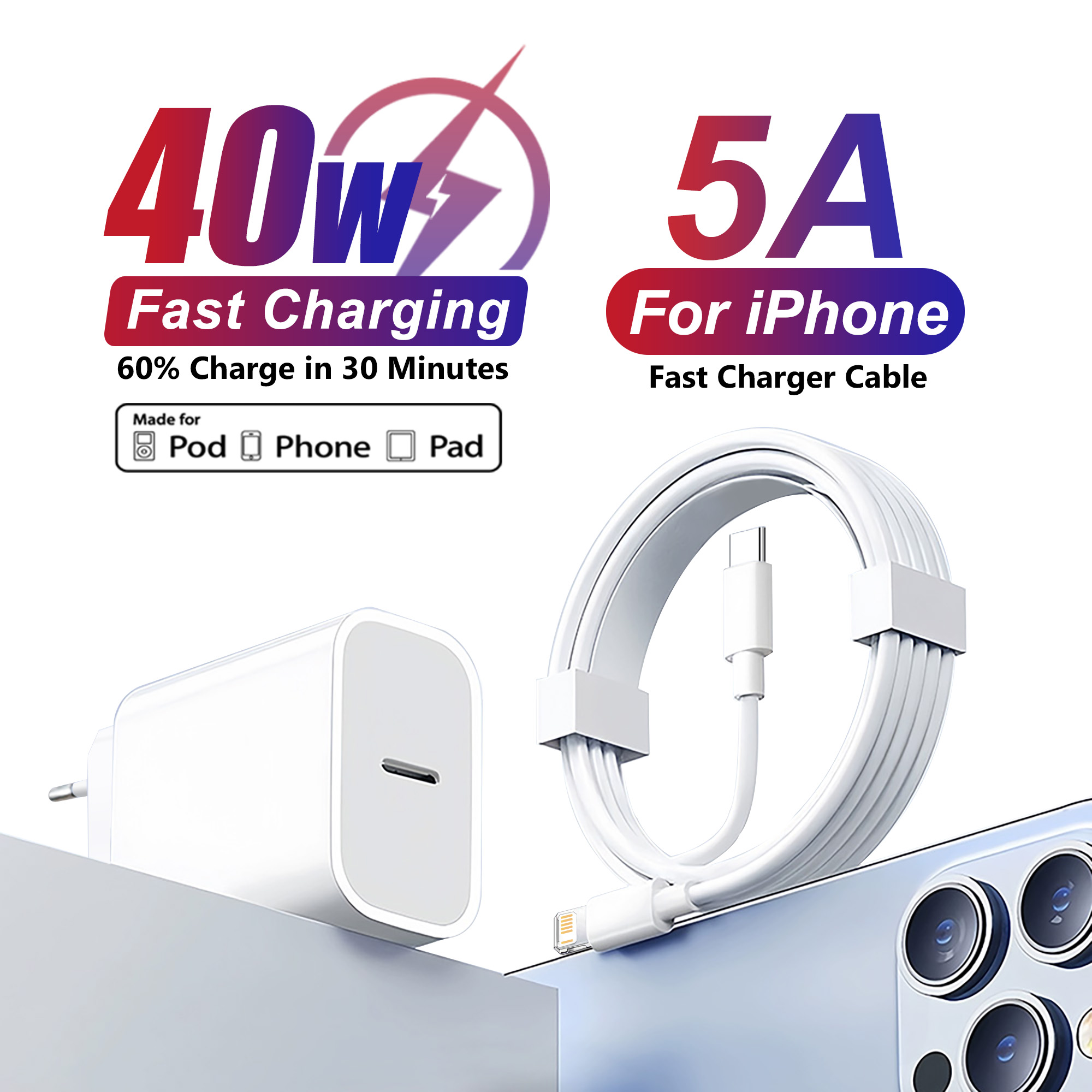 40W For iPhone Charger USB Typ - Phone Accessories Online review and price