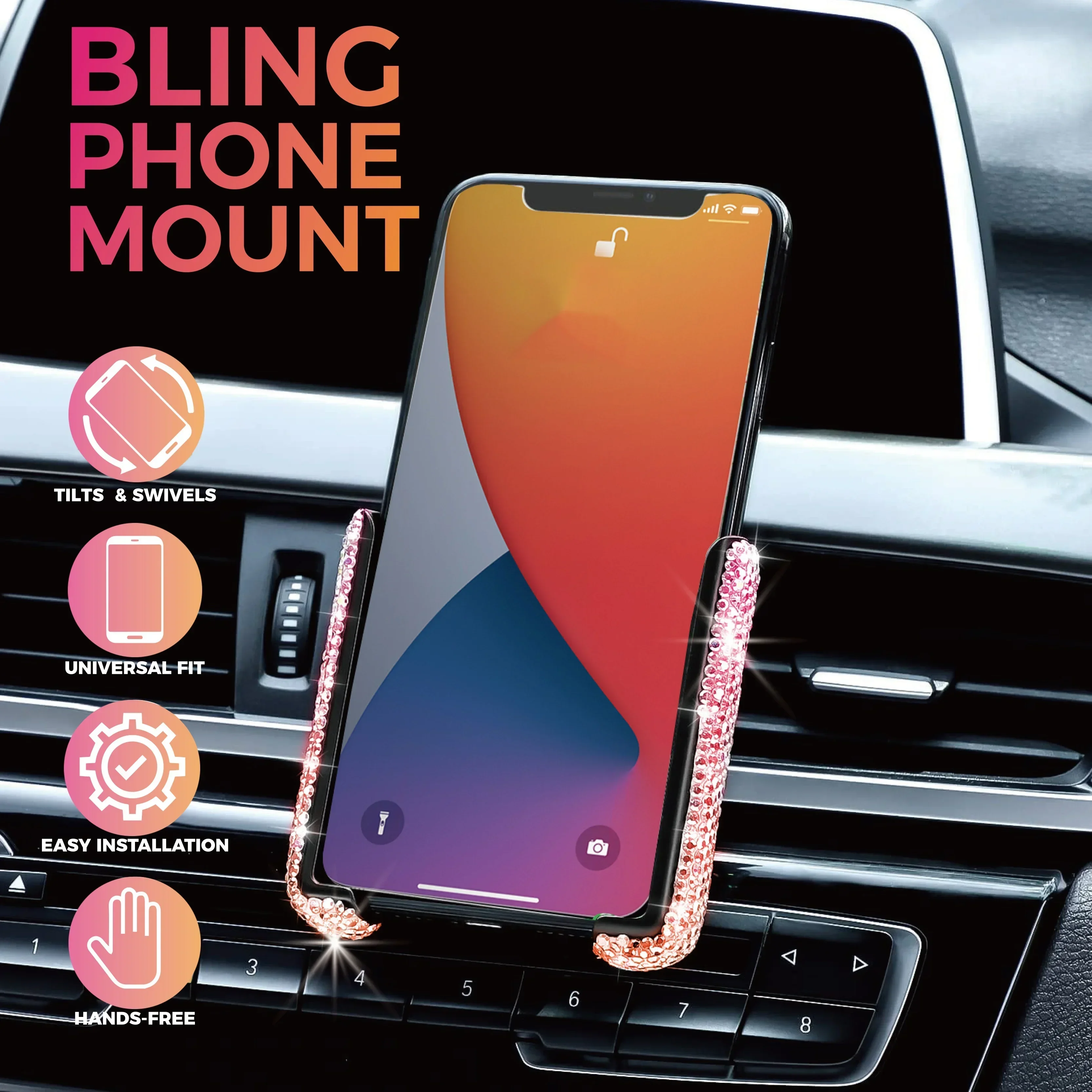 NEW Car Phone Holder Diamond C - Phone Accessories For Your Car review and price