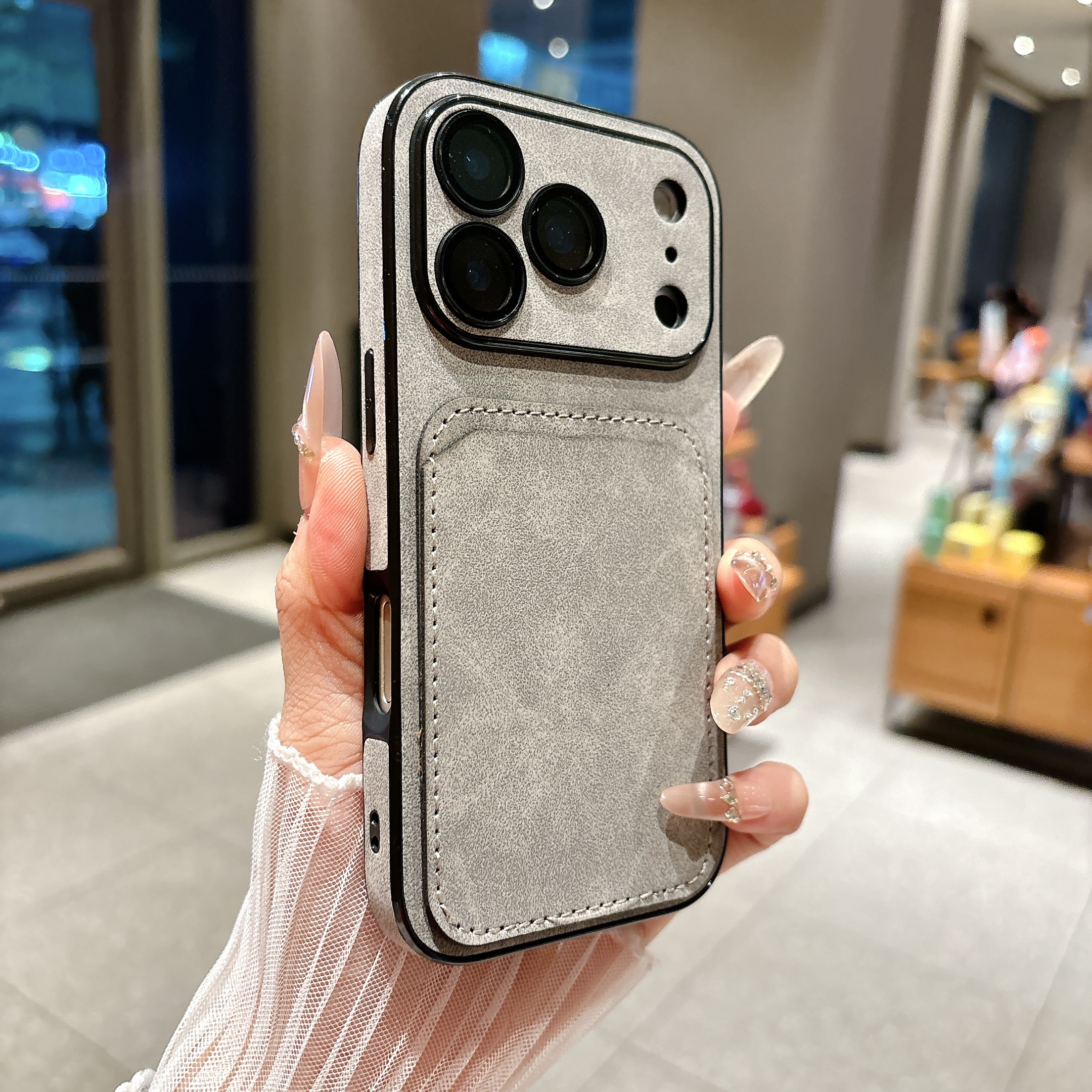 Wallet Card Holder Suede Leath - Phone Accessories Business review and price