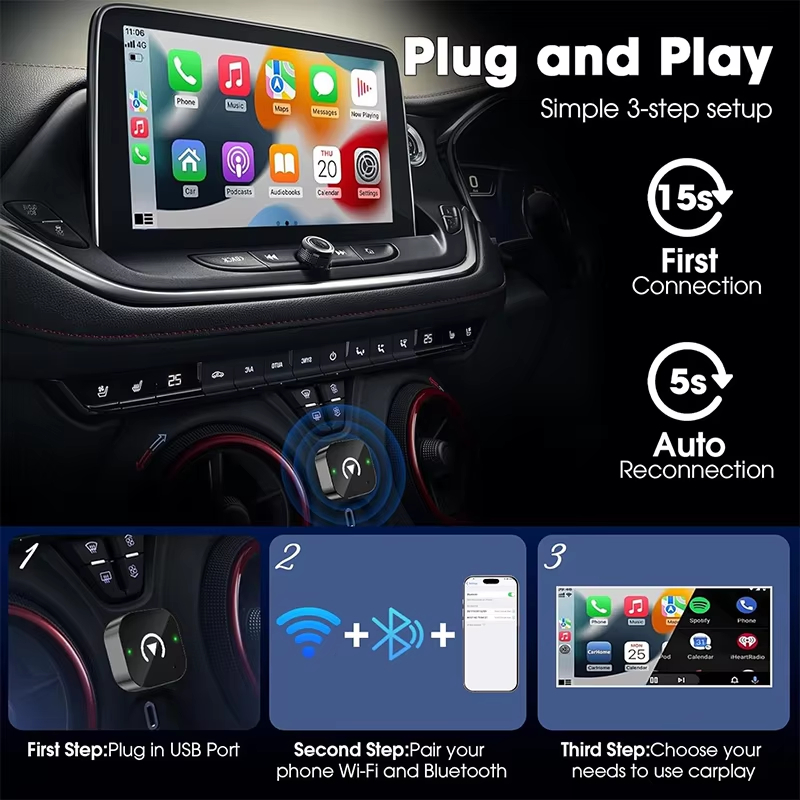 2-in-1 Wireless CarPlay Adapte - Phone Accessories Online review and price