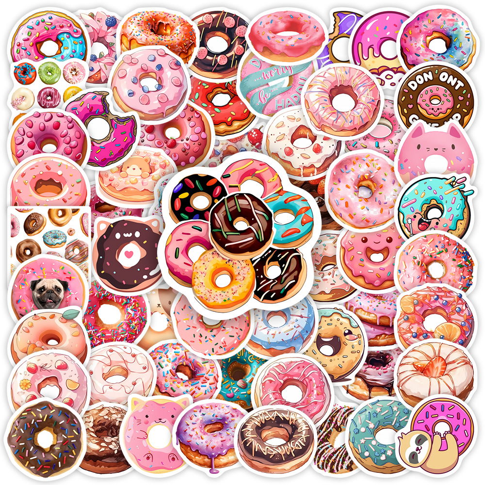 Cute Donut Dessert Stickers DI - Phone Accessories For Your Car review and price