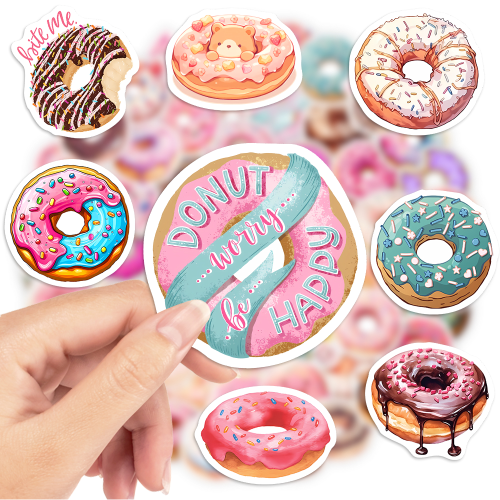Cute Donut Dessert Stickers DI - Phone Accessories For Your Car review and price
