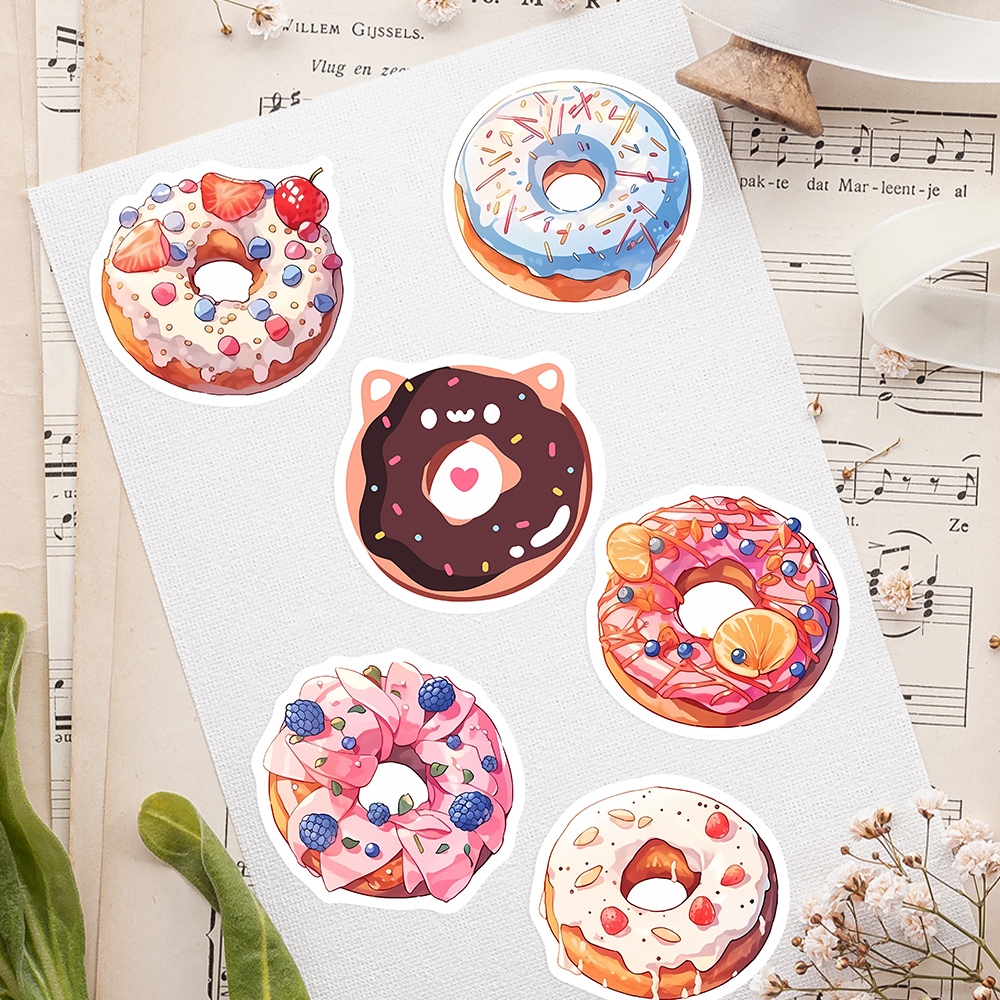 Cute Donut Dessert Stickers DI - Phone Accessories For Your Car review and price