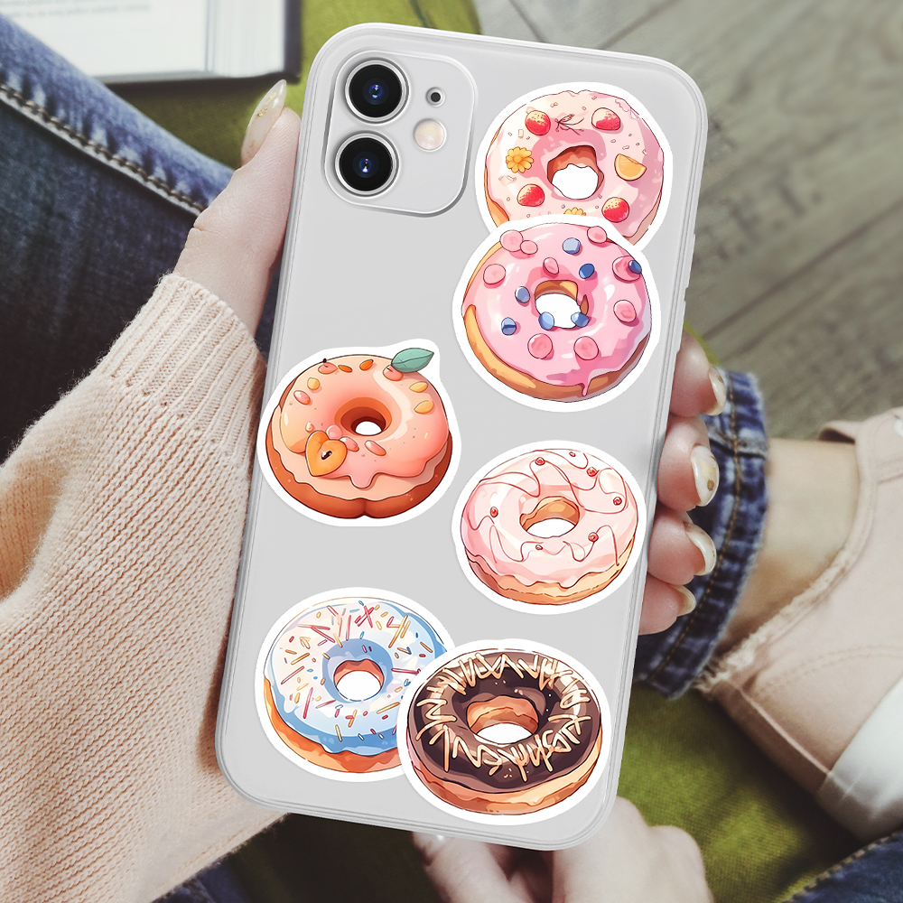 Cute Donut Dessert Stickers DI - Phone Accessories For Your Car review and price