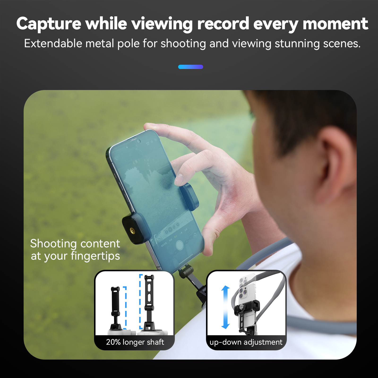 TELESIN Neck Mount Phone Clip  - Phone Accessories Online review and price